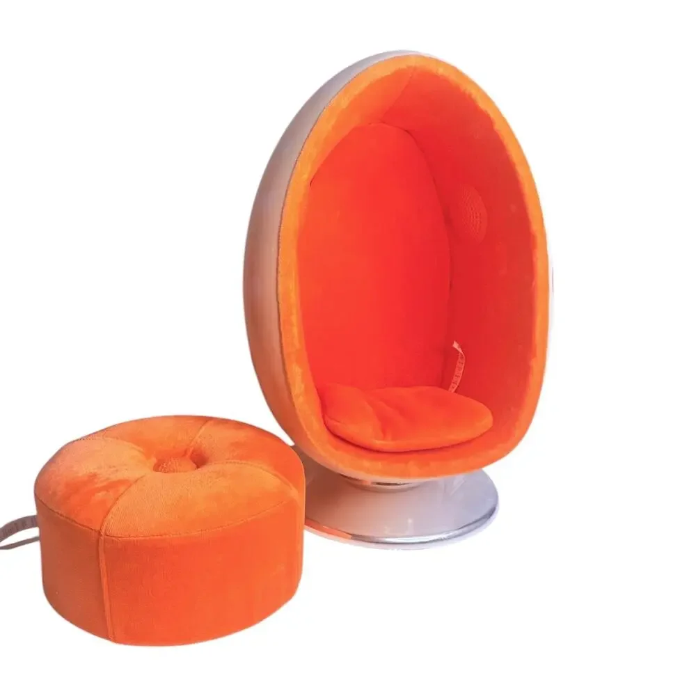 American Girl Julie Egg Chair Speakers Ottoman Groovy 70s Doll Room Sound Works!
